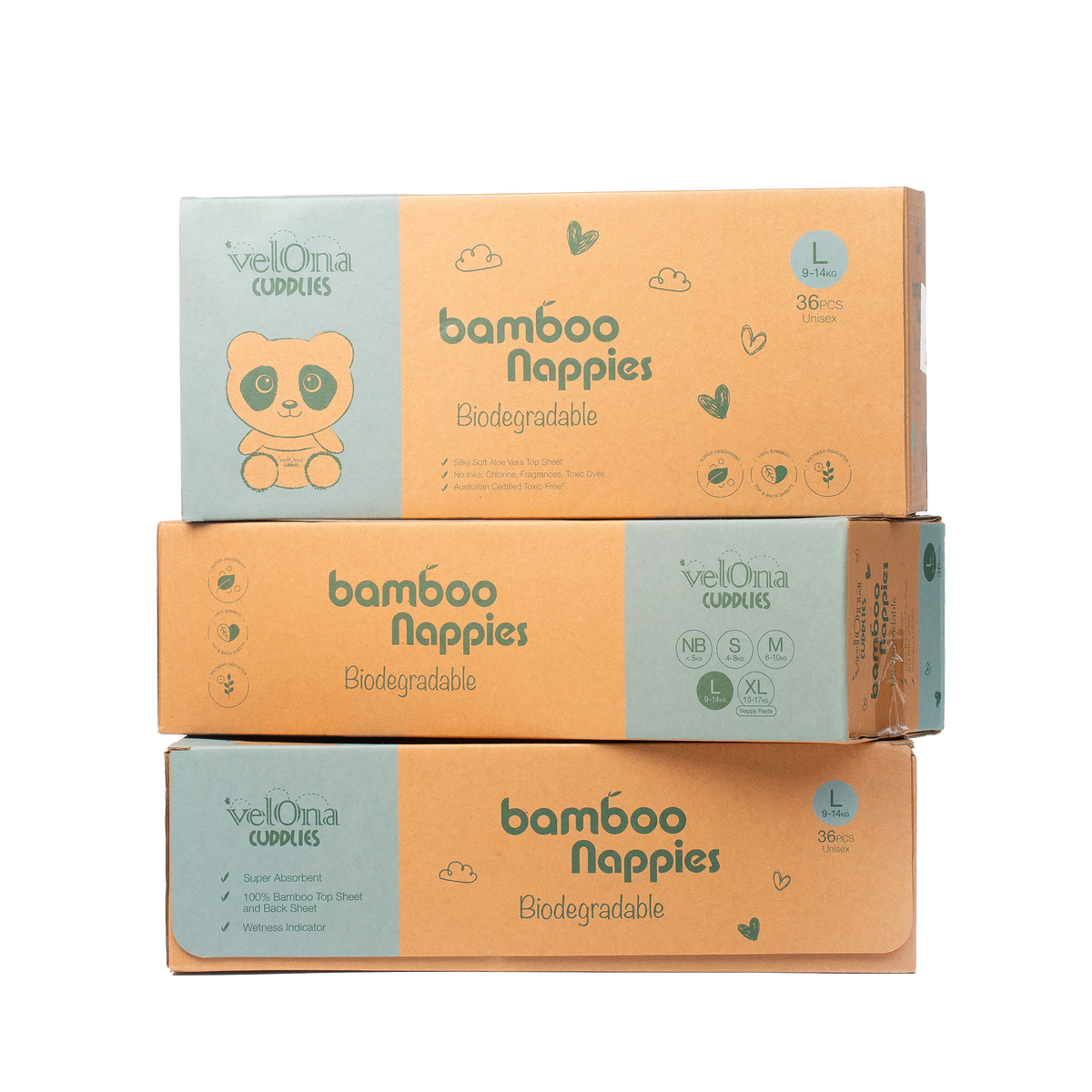 Super Premium Bamboo Diapers - L