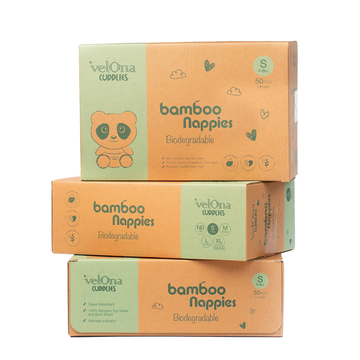 Super Premium Bamboo Diapers - S