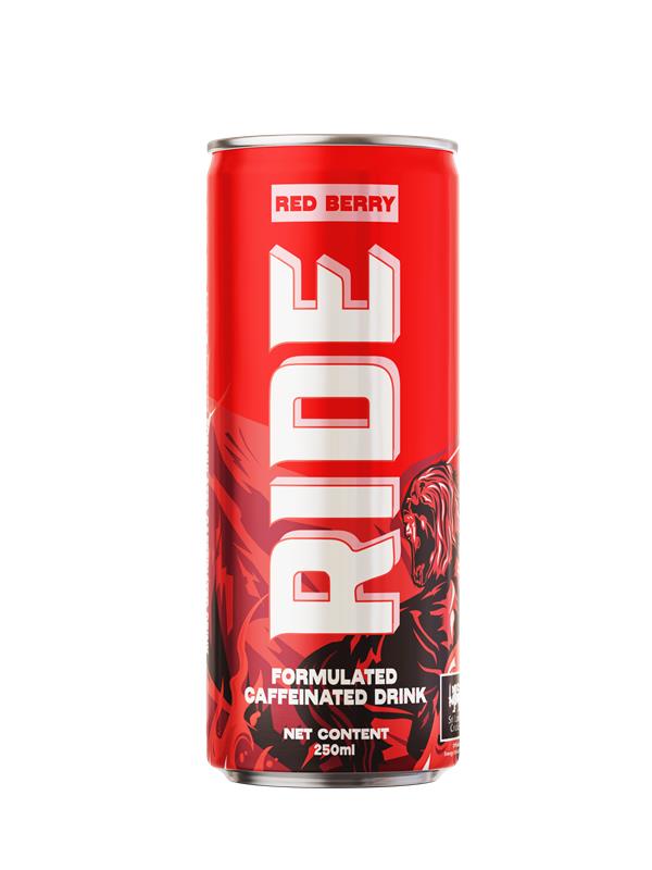 RIDE REDBERRY ENERGY DRINK 250ML*24
