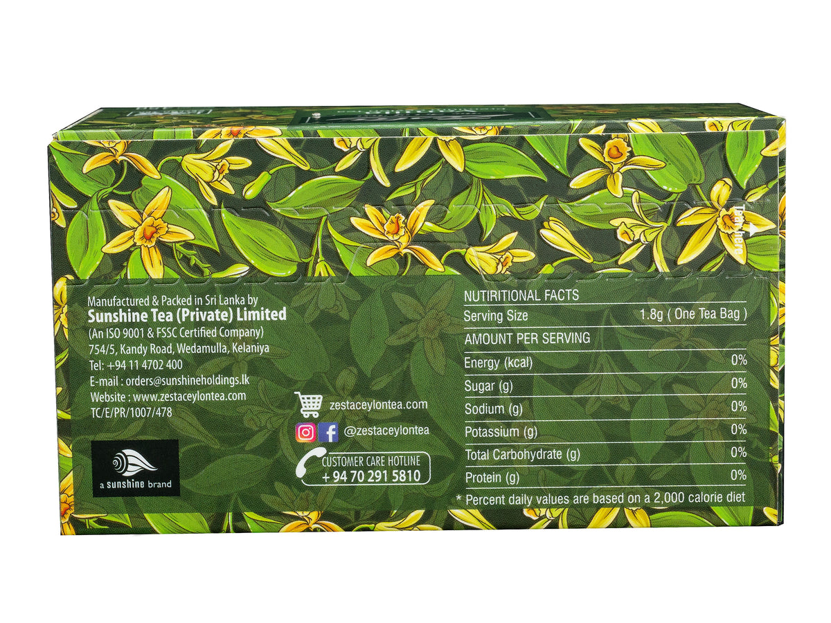 VANILL FLAVOURED BLACK TEA – 25 TEA BAGS