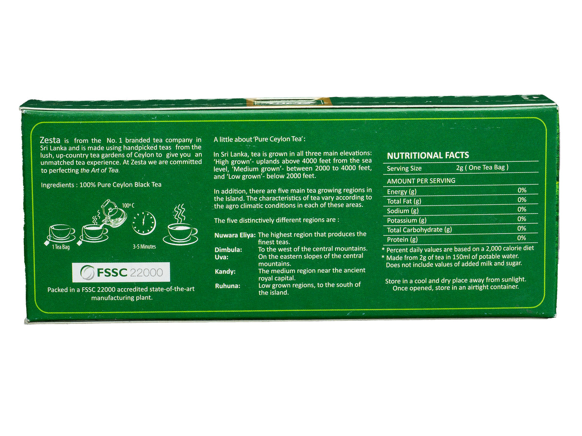REAL CEYLON TEA - 25 TB- 50G (GREEN BOX)