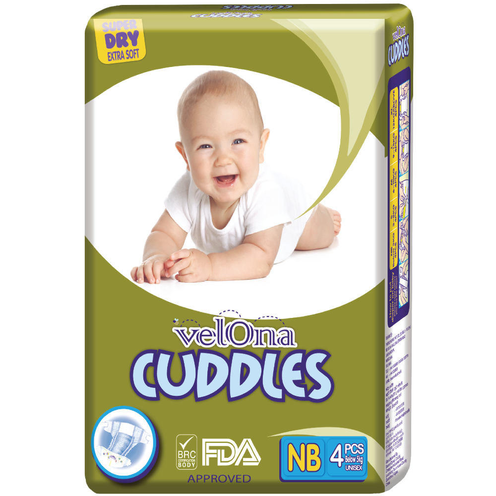 Premium Velona Cuddles Diaper -NB 4