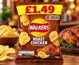 WALKERS ROAST CHICKEN 18*70 GMS