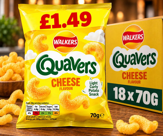 WALKERS QUAVERS CHEESE 18*54GMS
