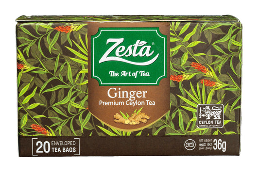 GINGER FLAVOURED BLACK TEA – 20 TEA BAGS