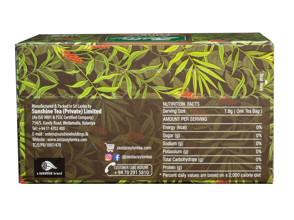 GINGER FLAVOURED BLACK TEA – 20 TEA BAGS