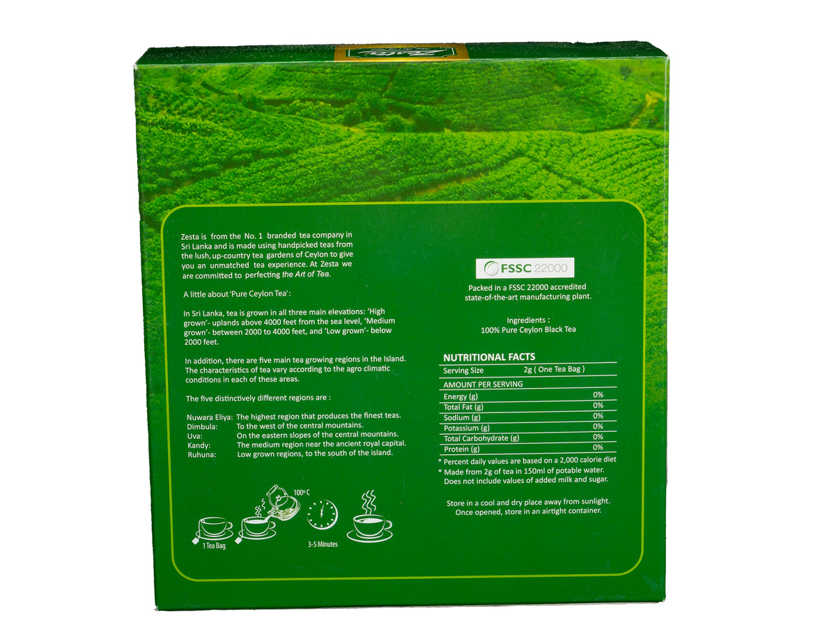 REAL CEYLON TEA - 100 TB - 200G (GREEN BOX)