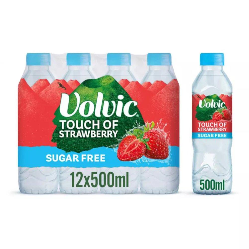 VOLVIC STRAWBERRY  SUGAR FREE 12*500ml