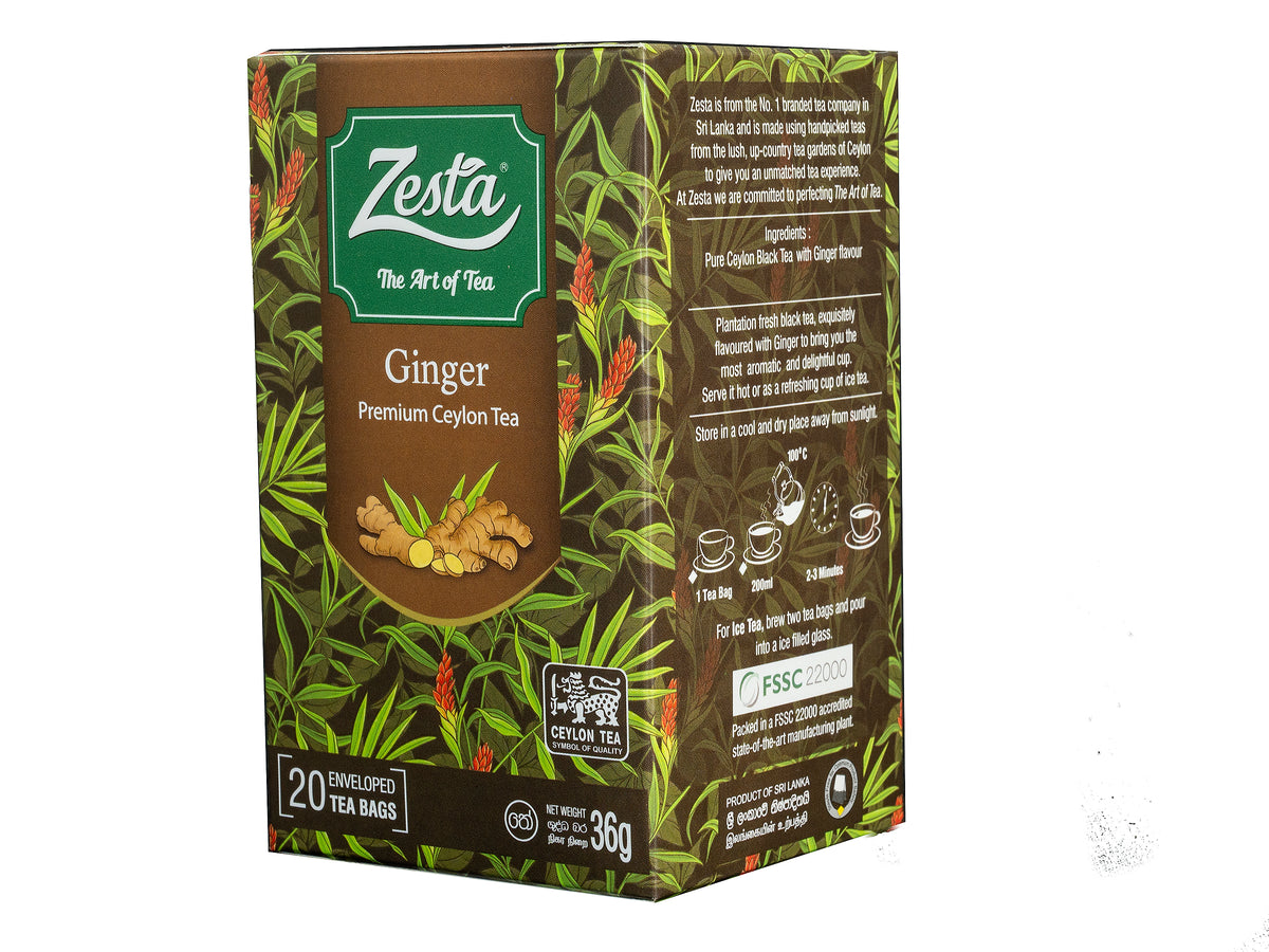 GINGER FLAVOURED BLACK TEA – 20 TEA BAGS