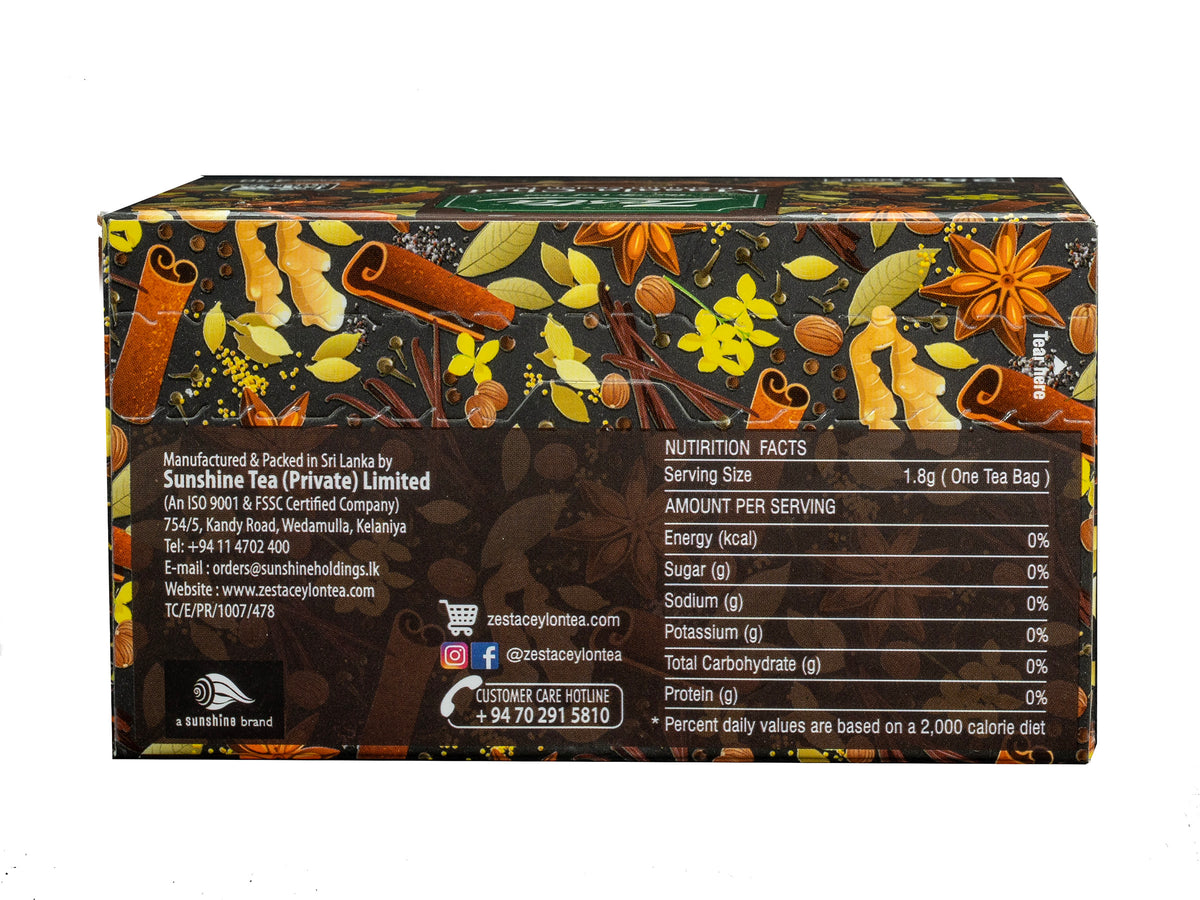 MASALA CHAI FLAVOURED BLACK TEA – 25 TEA BAGS