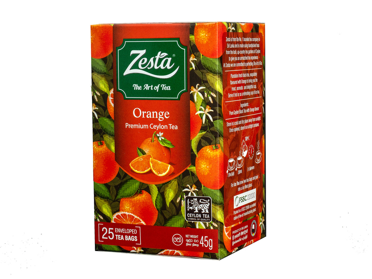 ORANGE FLAVOURED BLACK TEA – 25 TEA BAGS