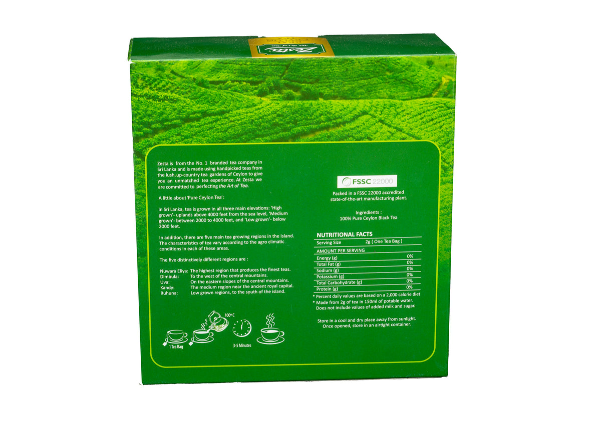 REAL CEYLON TEA - 100 TB - 200G (GREEN BOX)