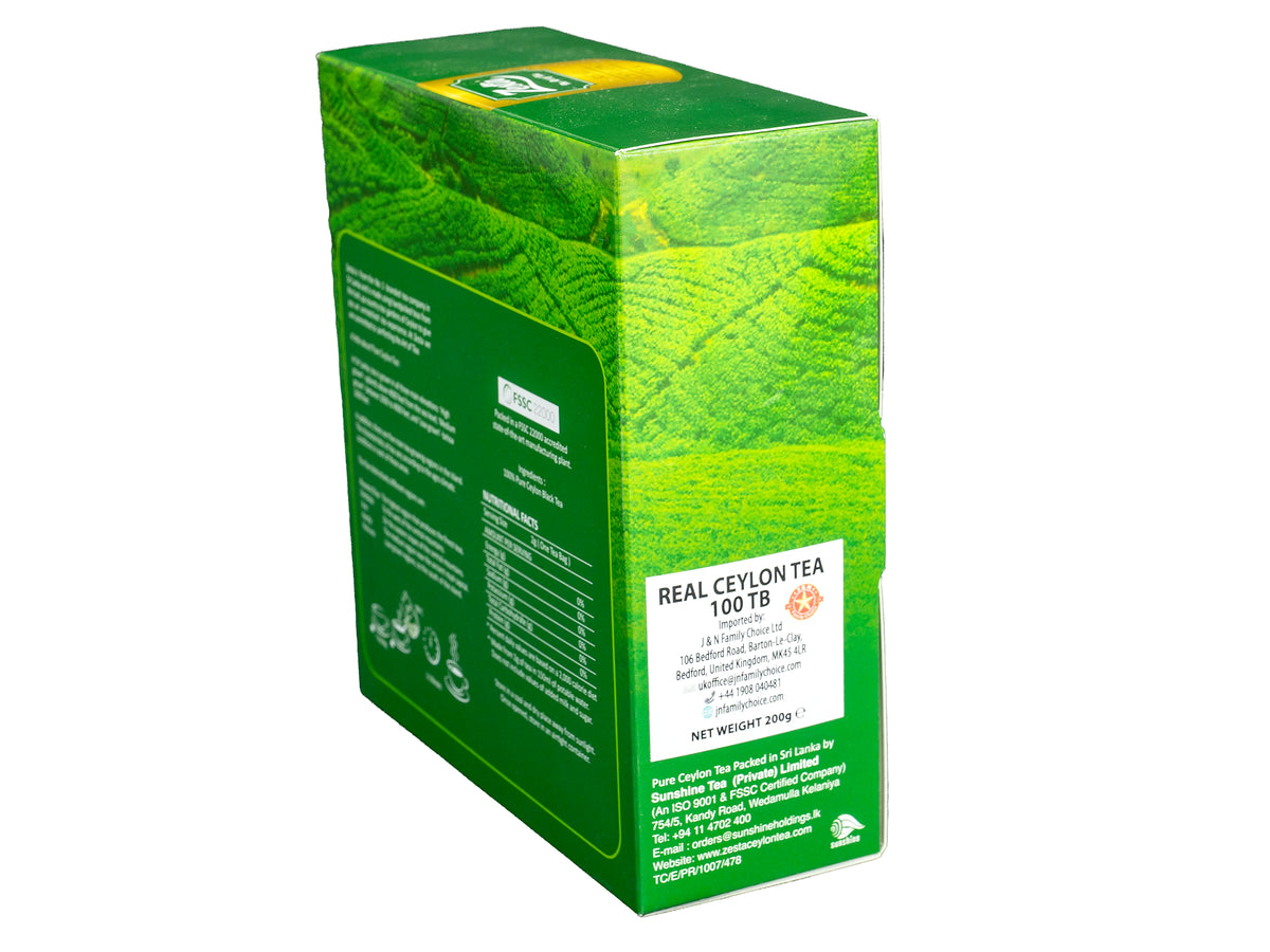 REAL CEYLON TEA - 100 TB - 200G (GREEN BOX)