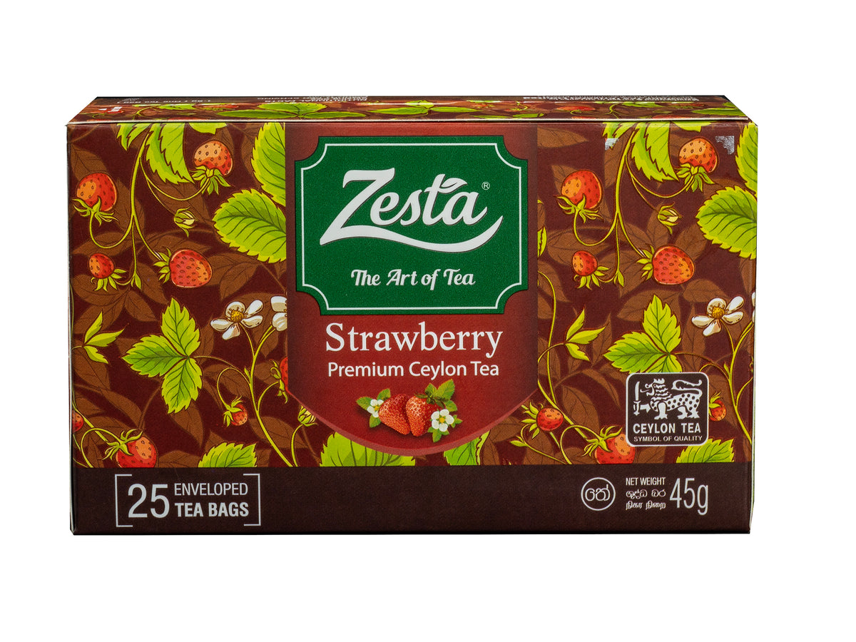 STRAWBERRY FLAVOURED BLACK TEA – 25 TEA BAGS