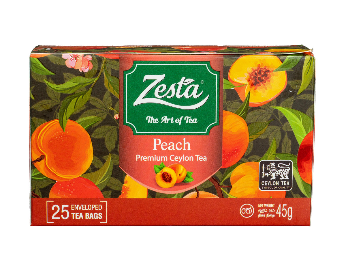 PEACH FLAVOURED BLACK TEA – 25 TEA BAGS